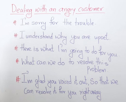 Customer Service English phrases