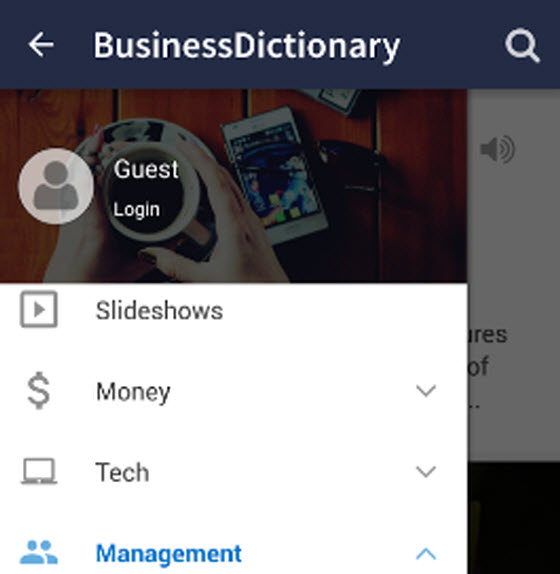商務英語字典app: BusinessDictionary