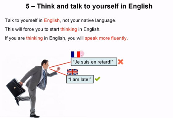 提高英文口說的方法：練習用英語思考