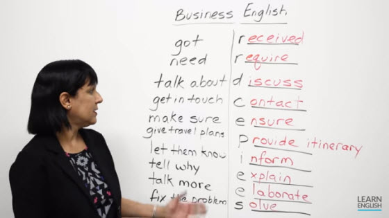 Casual English vs. Business English