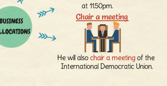 商用英文連用字：Chair a meeting