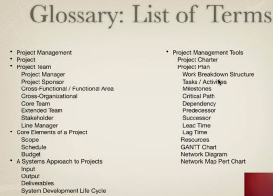 Project Management Vocabulary and Expressions