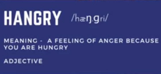 英語詞典新單字：Hangry